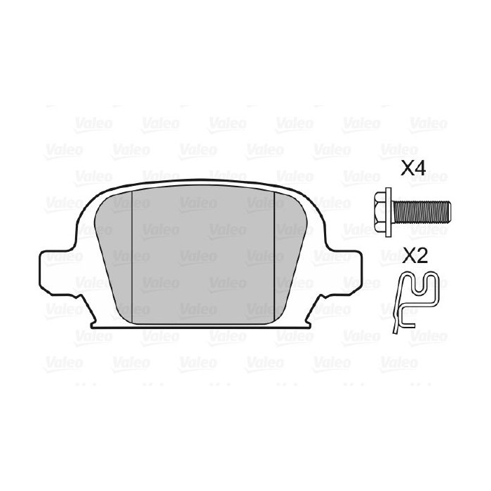 VALEO Bremsbelagsatz, Scheibenbremse 598457