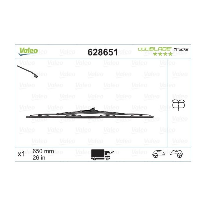 VALEO OPTIBLADE TRUCKS Wischblatt 628651