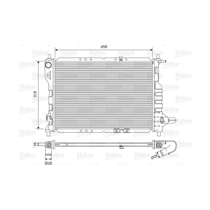 VALEO Kühler, Motorkühlung 701598