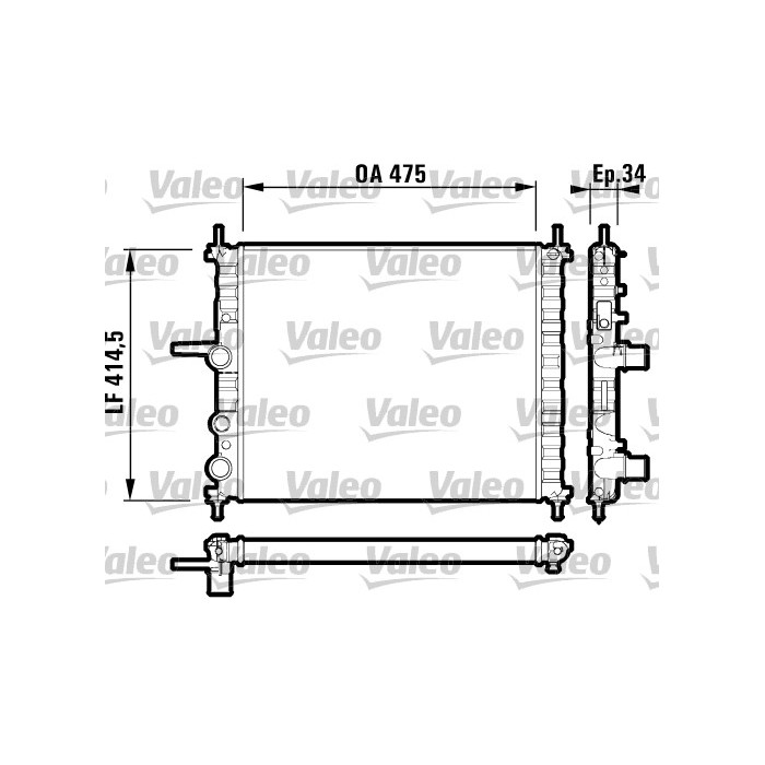 VALEO Kühler, Motorkühlung 732557
