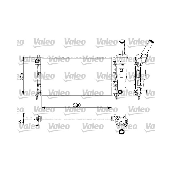 VALEO Kühler, Motorkühlung 732578