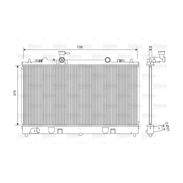 VALEO Kühler, Motorkühlung 734410