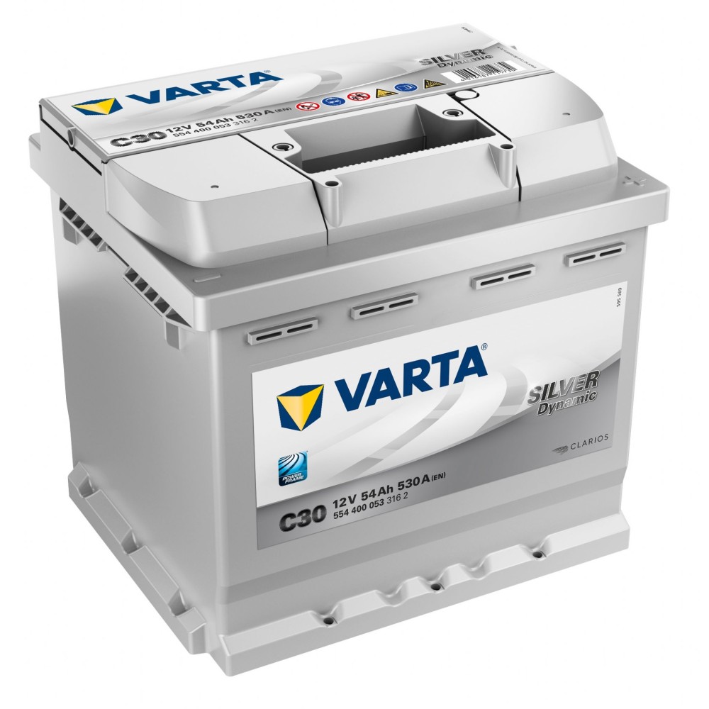 STARTERBATTERIE VARTA SILVER DYNAMIC 54Ah L1 530A 12V C30