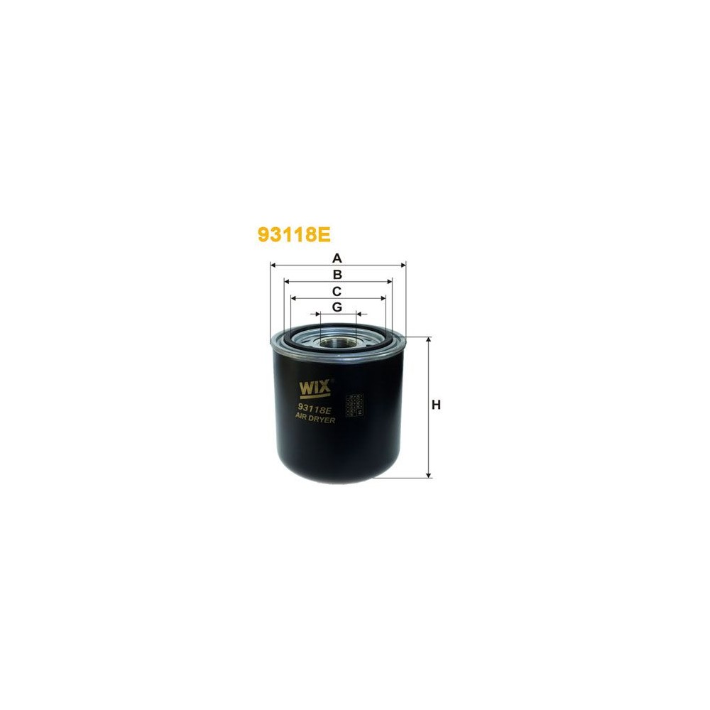 WIX FILTERS Lufttrockner, Druckluftanlage 93118E