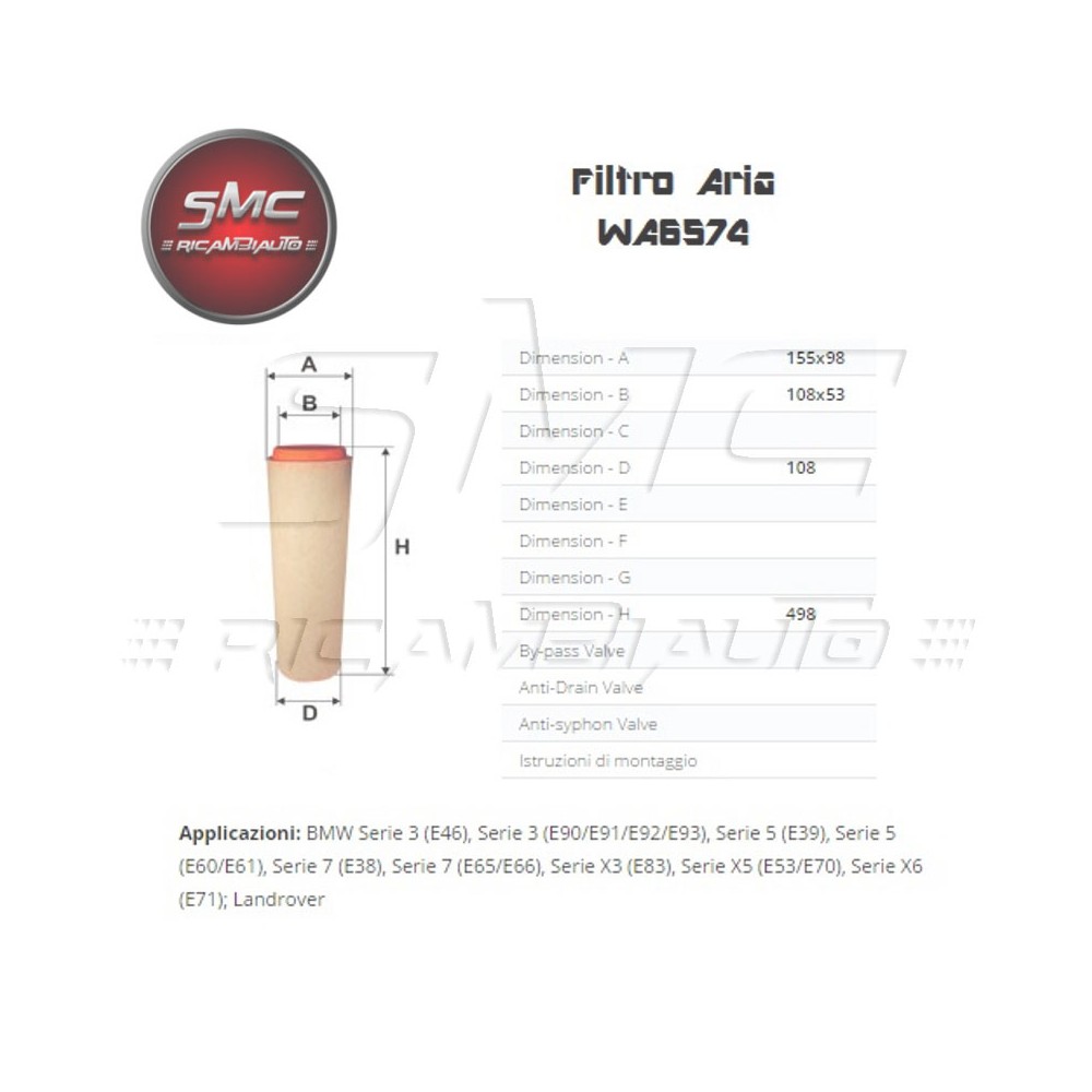 WIX FILTERS Luftfilter WA6574
