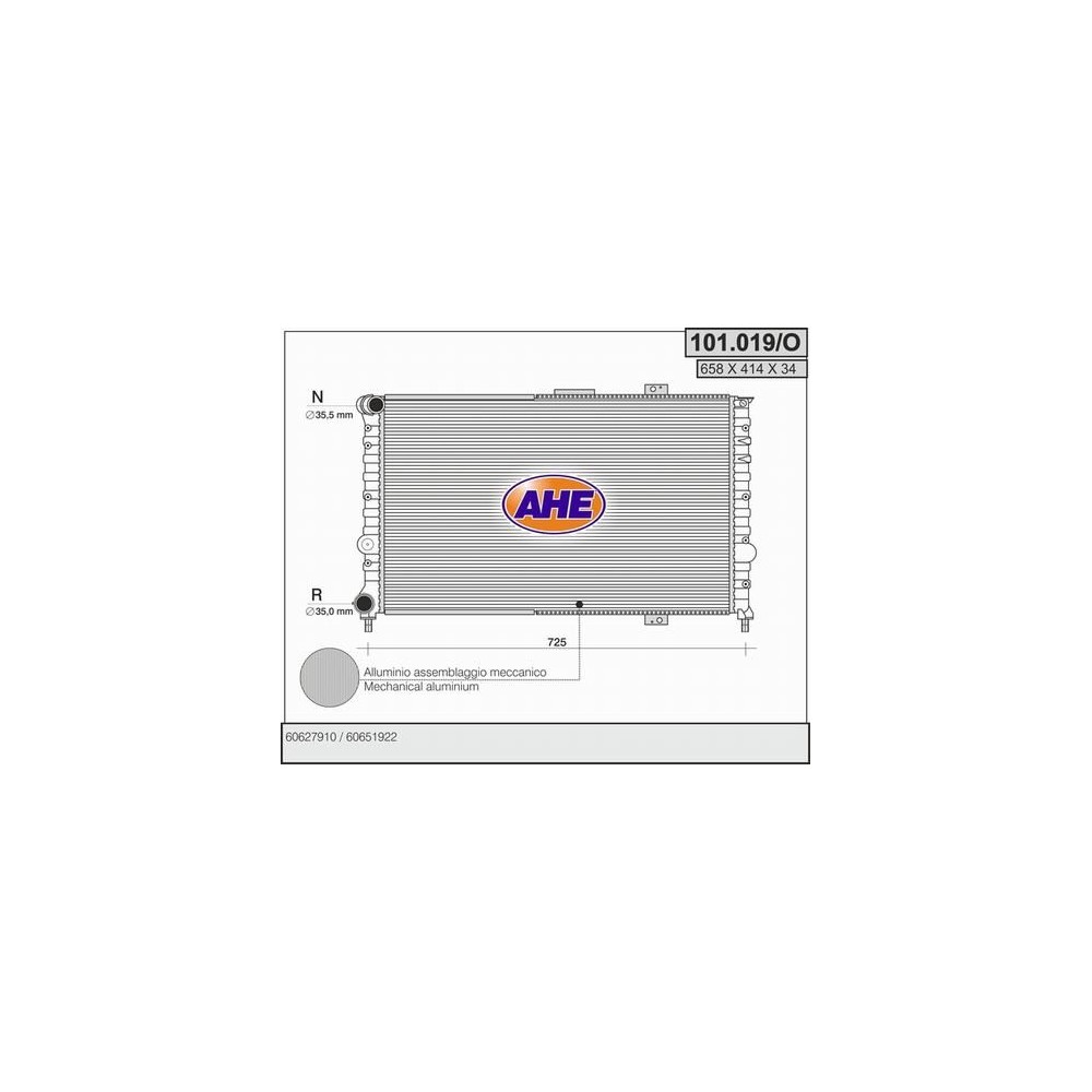 AHE Kühler, Motorkühlung 101.019/O