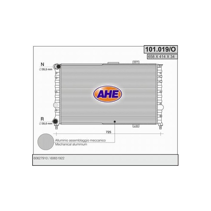 AHE Kühler, Motorkühlung 101.019/O