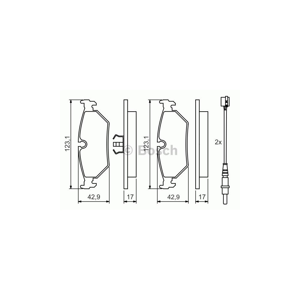 BOSCH Bremsbelagsatz, Scheibenbremse 0986424027