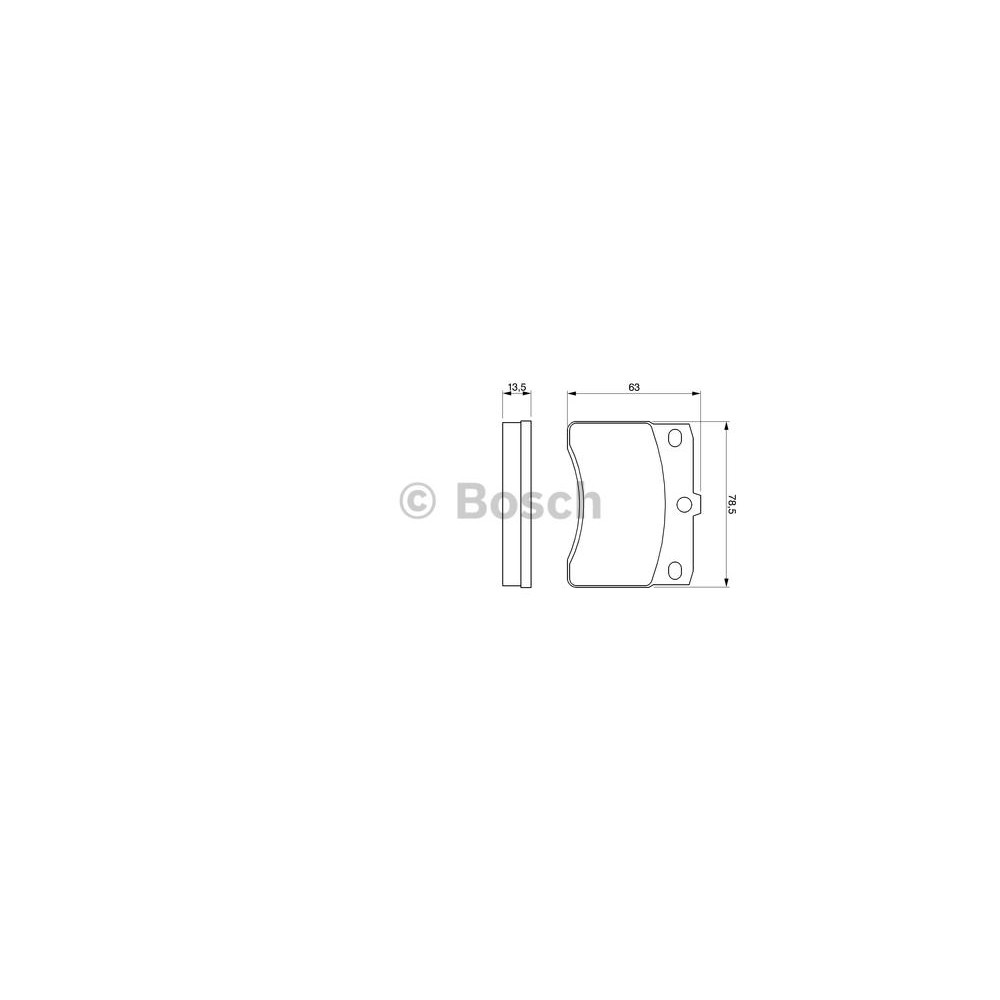 BOSCH Bremsbelagsatz, Scheibenbremse 0986424099