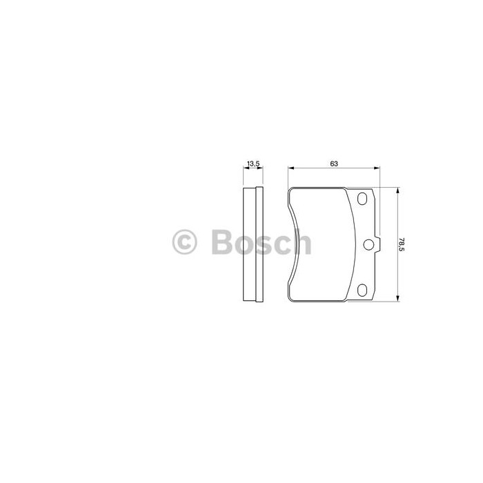 BOSCH Bremsbelagsatz, Scheibenbremse 0986424099