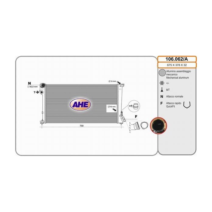 AHE Kühler, Motorkühlung 106.062/A