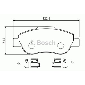 BOSCH Bremsbelagsatz, Scheibenbremse 0986424786