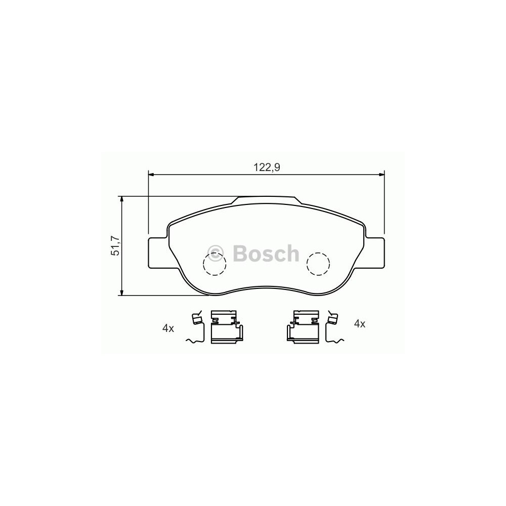 BOSCH Bremsbelagsatz, Scheibenbremse 0986424786