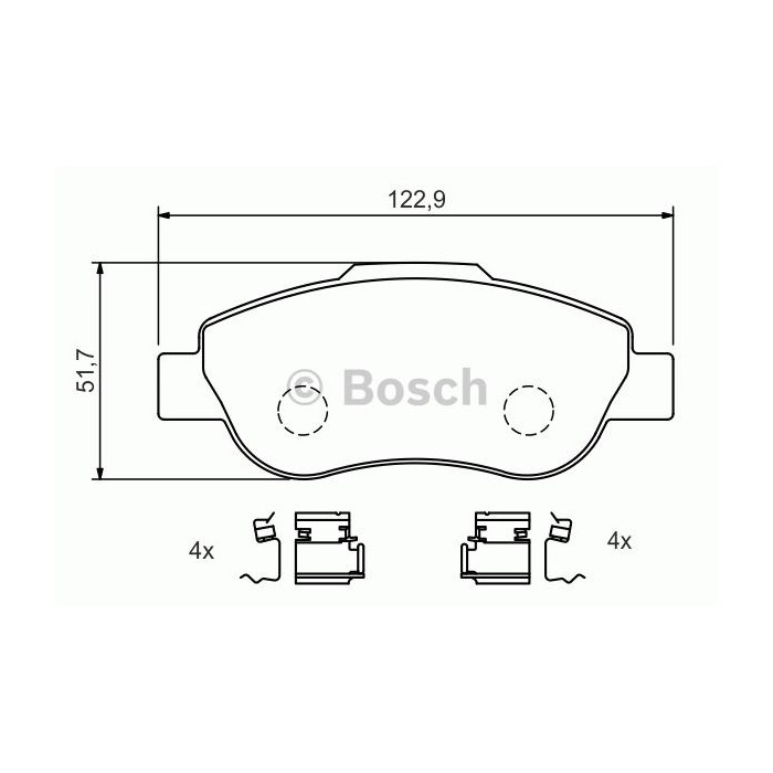 BOSCH Bremsbelagsatz, Scheibenbremse 0986424786