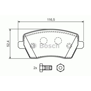 BOSCH Bremsbelagsatz, Scheibenbremse 0986424795