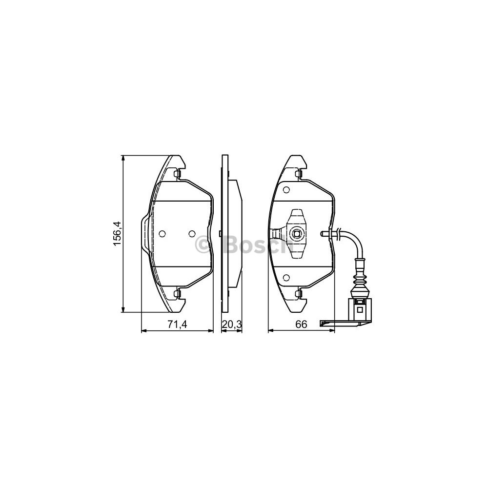 BOSCH Bremsbelagsatz, Scheibenbremse 0986424797
