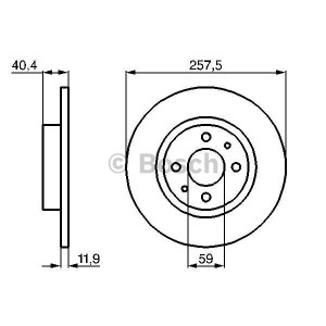 BOSCH Bremsscheibe 0986478343