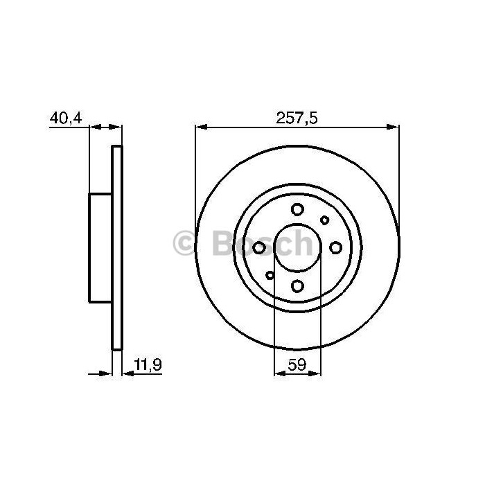 BOSCH Bremsscheibe 0986478343