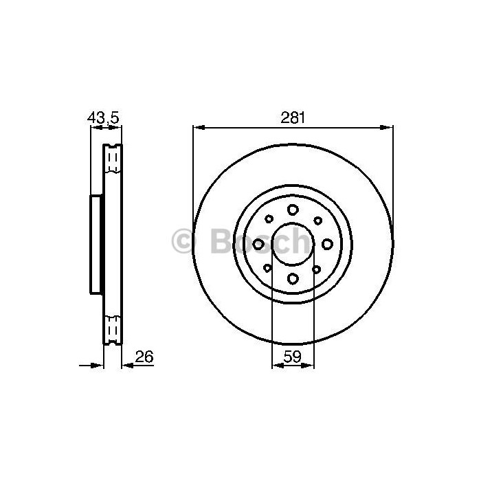 BOSCH Bremsscheibe 0986478855