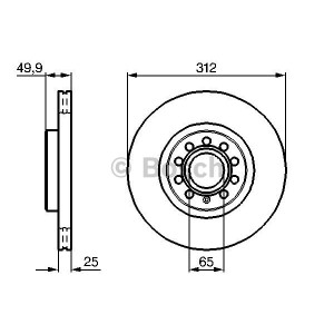 BOSCH Bremsscheibe 0986479058