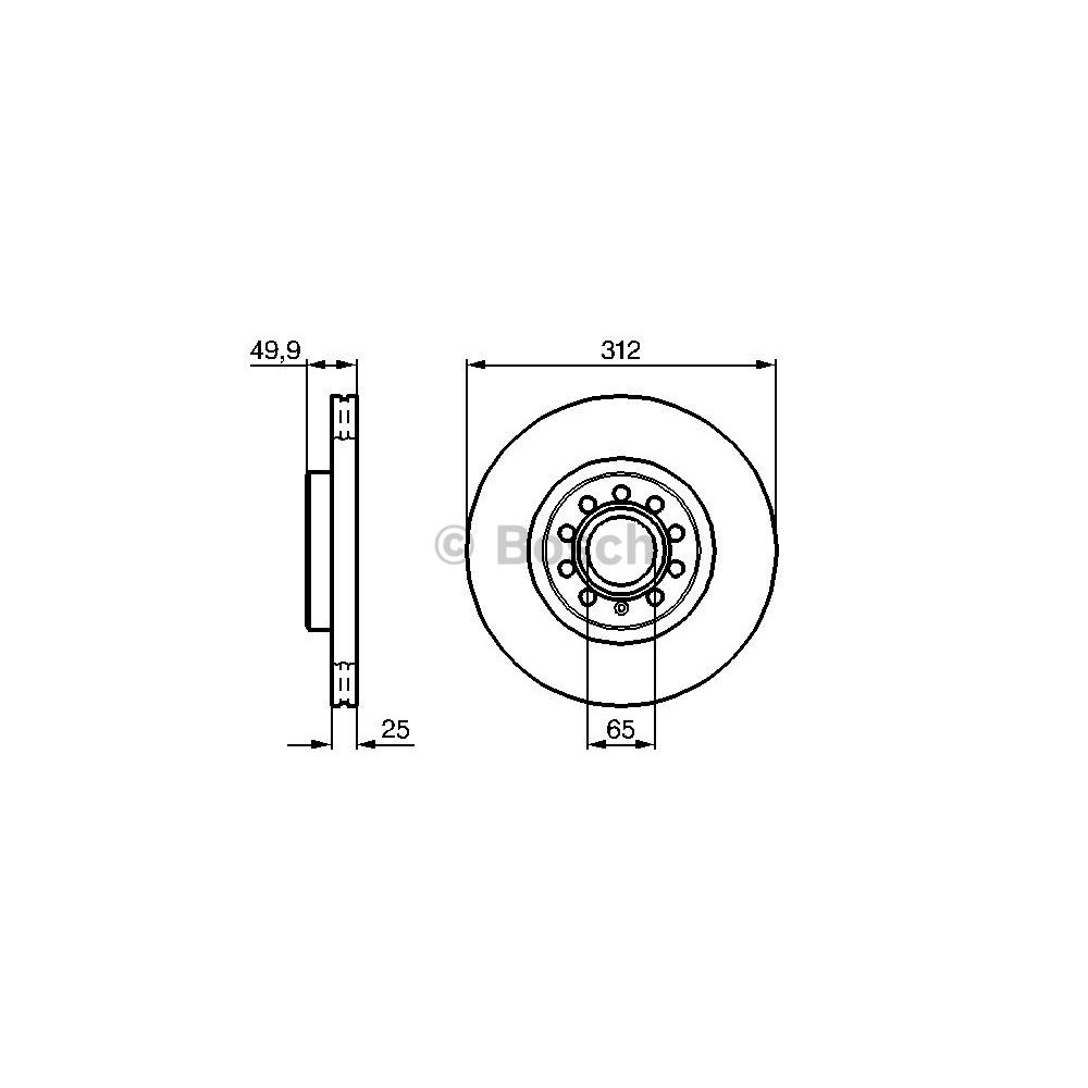 BOSCH Bremsscheibe 0986479058