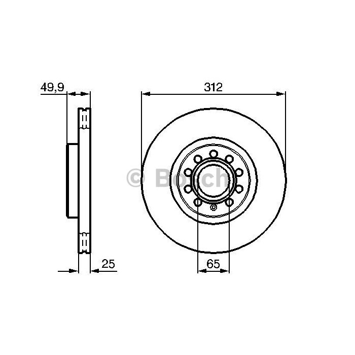 BOSCH Bremsscheibe 0986479058