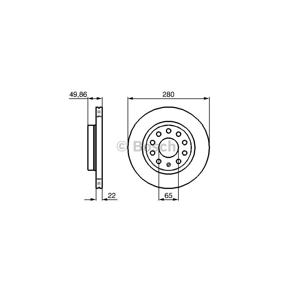 BOSCH Bremsscheibe 0986479098