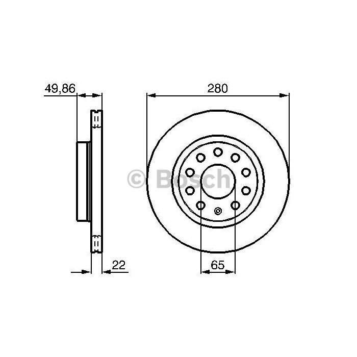 BOSCH Bremsscheibe 0986479098
