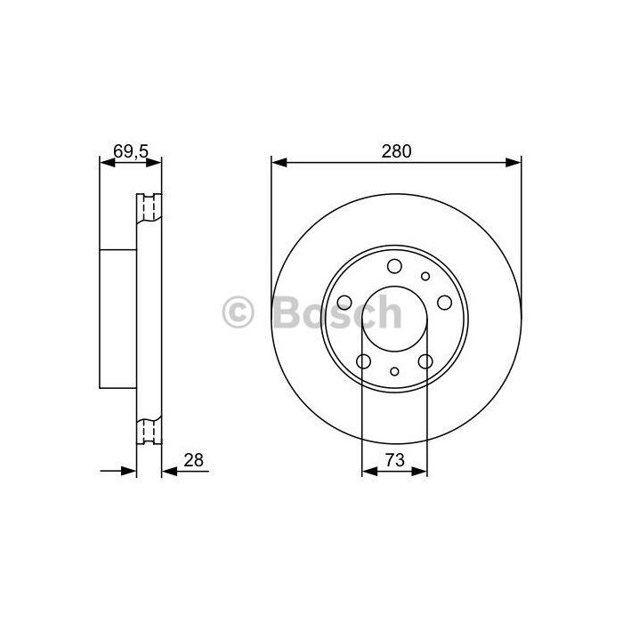 BOSCH Bremsscheibe 0986479313