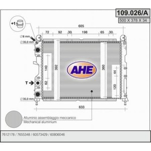 AHE Kühler, Motorkühlung 109.026/A