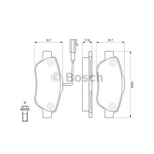 BOSCH Bremsbelagsatz, Scheibenbremse 0986494114