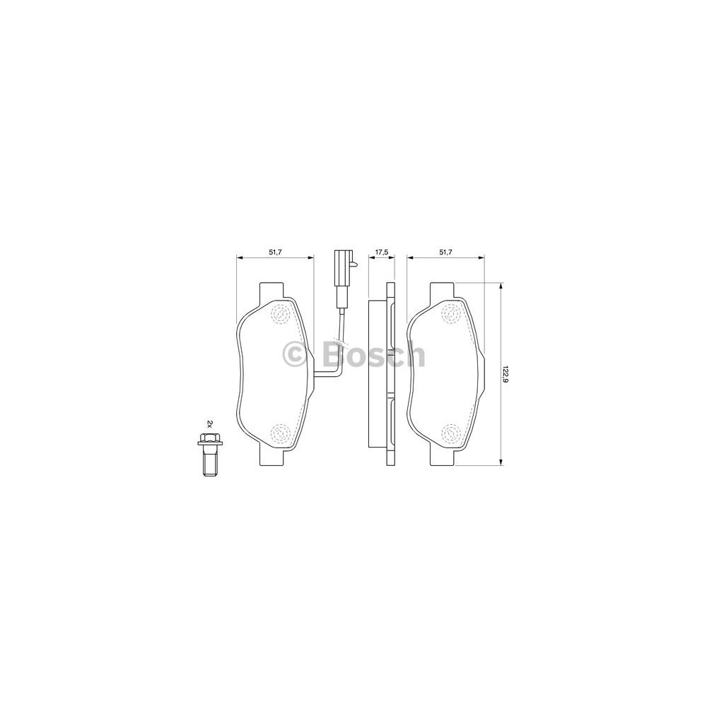 BOSCH Bremsbelagsatz, Scheibenbremse 0986494114