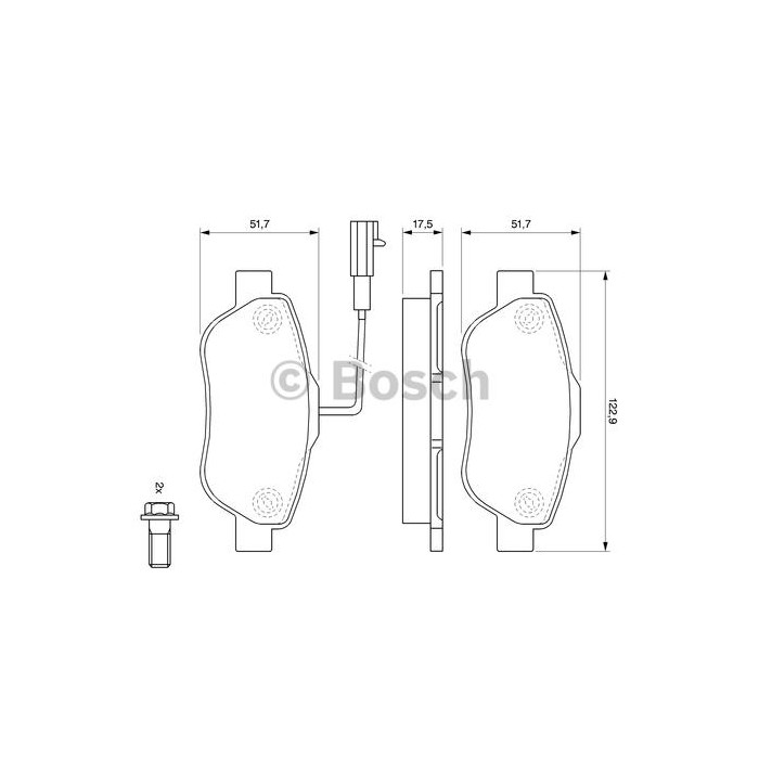 BOSCH Bremsbelagsatz, Scheibenbremse 0986494114