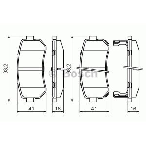 BOSCH Bremsbelagsatz, Scheibenbremse 0986494140