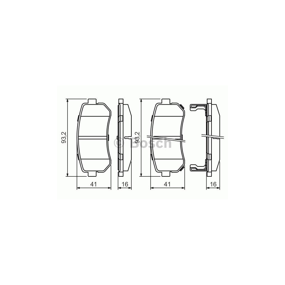 BOSCH Bremsbelagsatz, Scheibenbremse 0986494140
