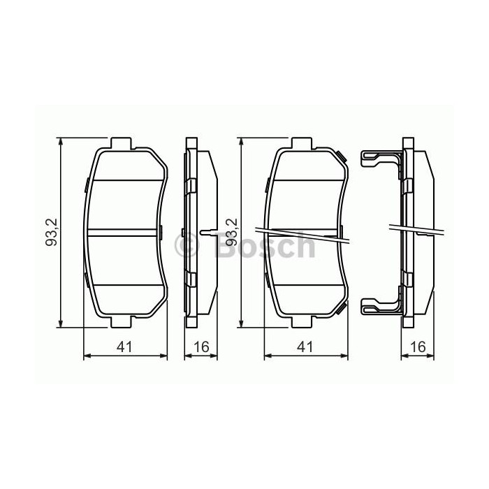 BOSCH Bremsbelagsatz, Scheibenbremse 0986494140