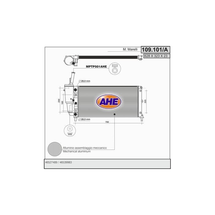 AHE Kühler, Motorkühlung 109.101/A