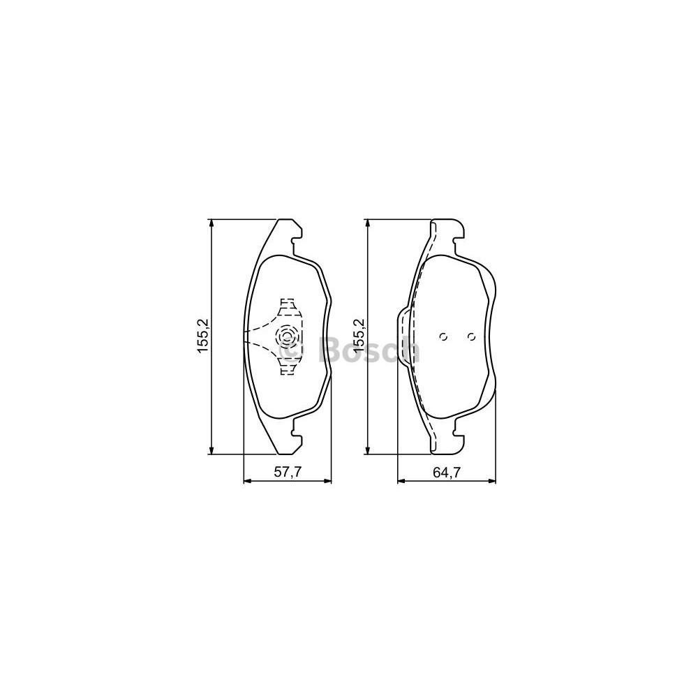 BOSCH Bremsbelagsatz, Scheibenbremse 0986494235