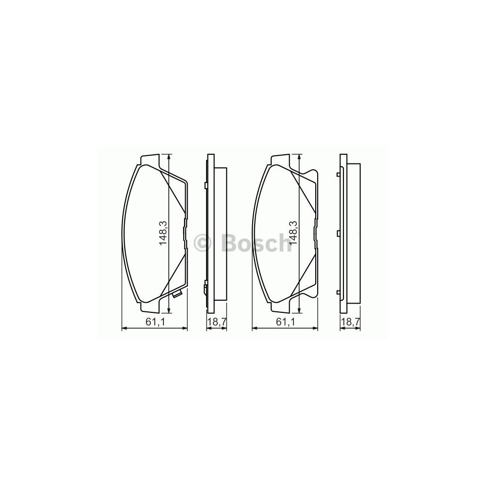 BOSCH Bremsbelagsatz, Scheibenbremse 0986494434
