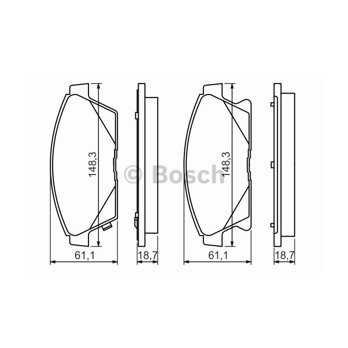BOSCH Bremsbelagsatz, Scheibenbremse 0986494434