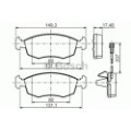 BOSCH Bremsbelagsatz, Scheibenbremse 0986494463