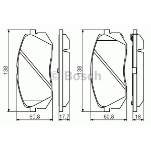 BOSCH Bremsbelagsatz, Scheibenbremse 0986494559