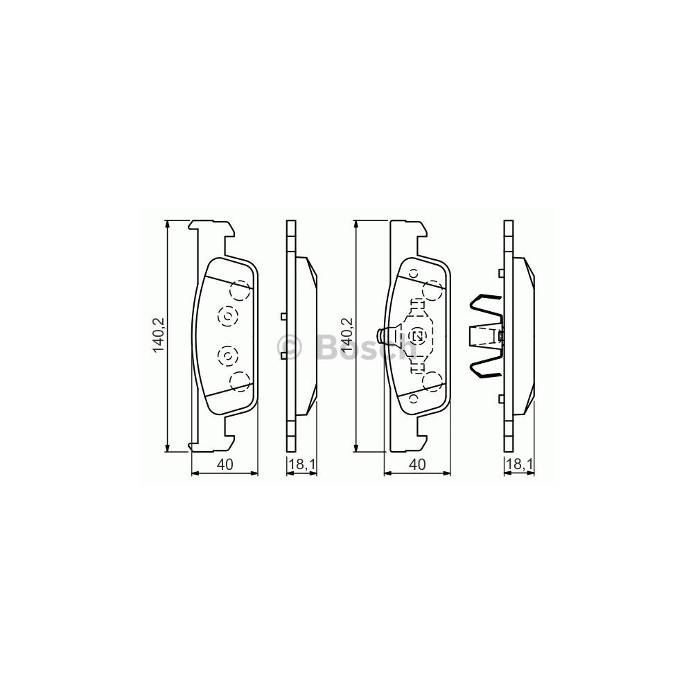 BOSCH Bremsbelagsatz, Scheibenbremse 0986494661 für Dacia