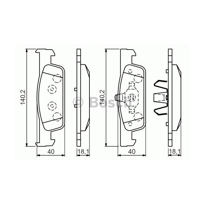 BOSCH Bremsbelagsatz, Scheibenbremse 0986494661 für Dacia