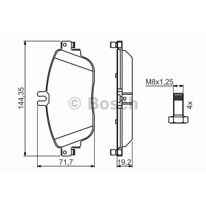BOSCH Bremsbelagsatz, Scheibenbremse 0986494662