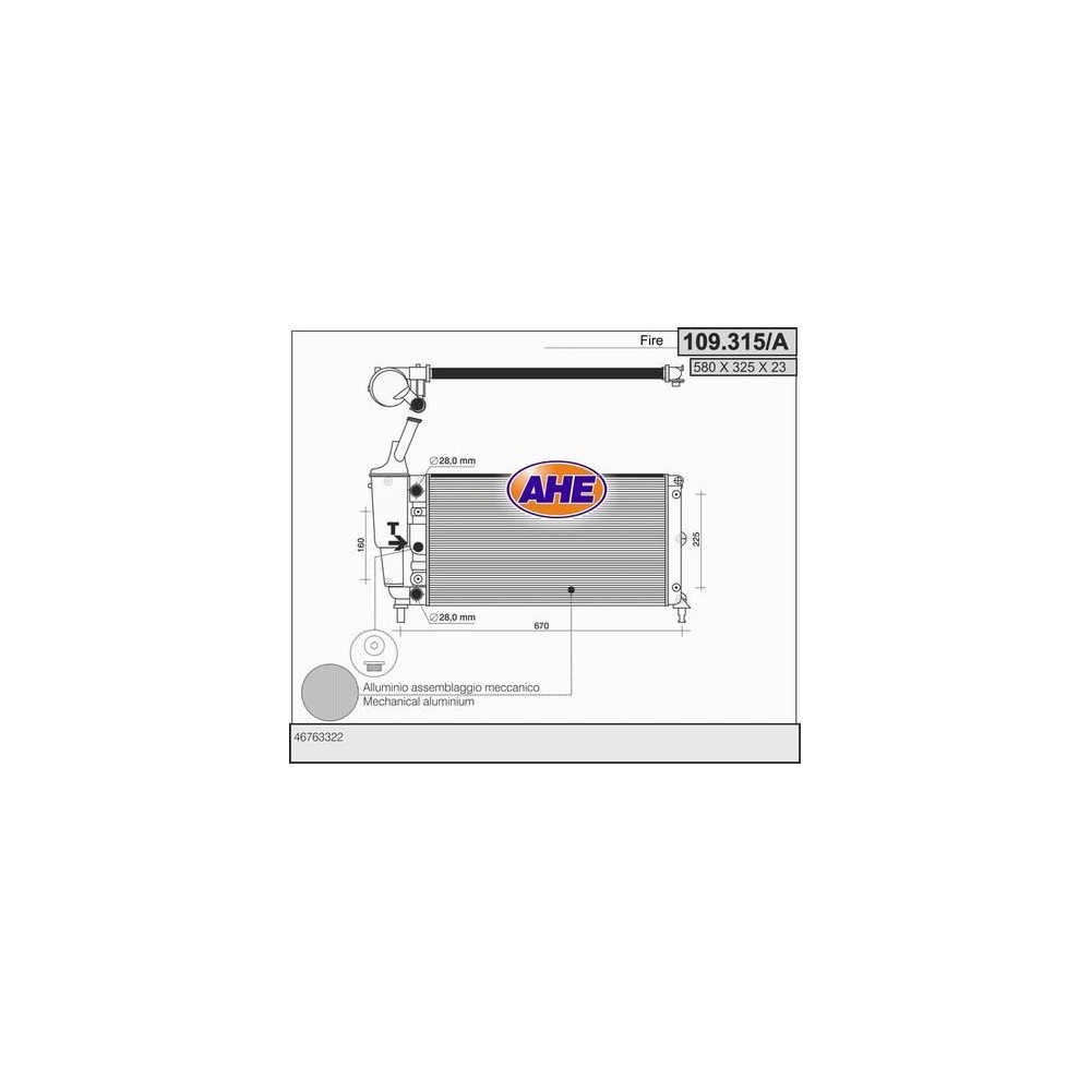 AHE Kühler, Motorkühlung 109.315/A
