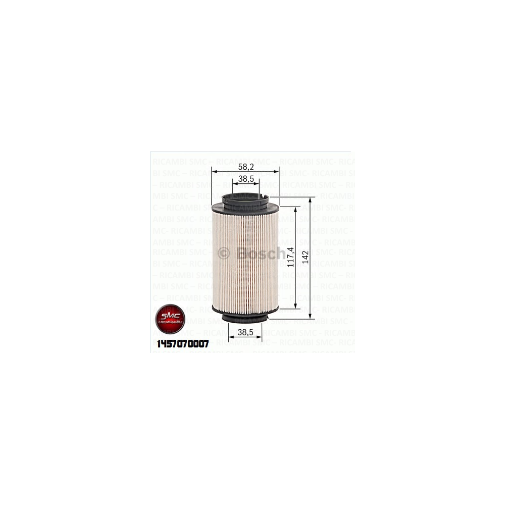 BOSCH Kraftstofffilter 1457070007