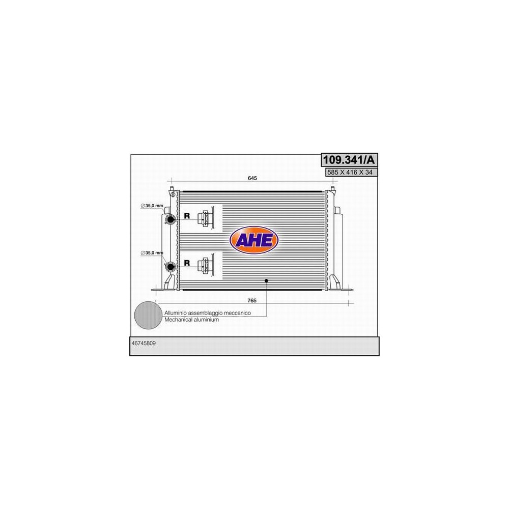 AHE Kühler, Motorkühlung 109.341/A