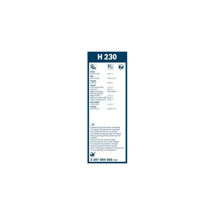 BOSCH Rear Wischblatt 3397004560
