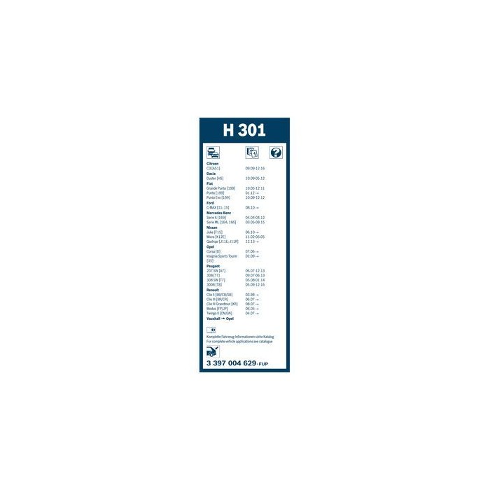 BOSCH Rear Wischblatt 3397004629
